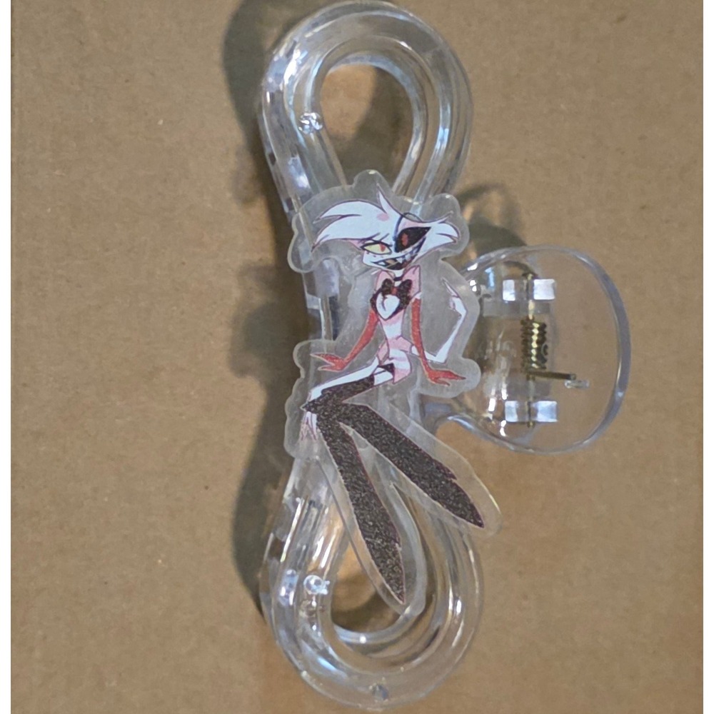 Angel Dust Hair Claw Clip Hazbin Hotel Fan Made New - Picture 3 of 11